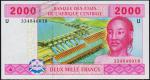 Камерун 2000 франков 2013г. P.NEW - UNC