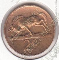 19-87 Южная Африка 2 цента 1975г. КМ # 83 бронза 4,0гр. 22,45мм