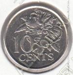 15-152 Тринидад и Тобаго 10 центов 2007г. КМ # 31 медно-никелевая 1,4гр 16,2мм