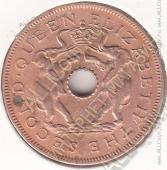 28-45 Родезия и Ньясланд 1 пенни 1956г. КМ # 1 бронза 21мм - 28-45 Родезия и Ньясланд 1 пенни 1956г. КМ # 1 бронза 21мм