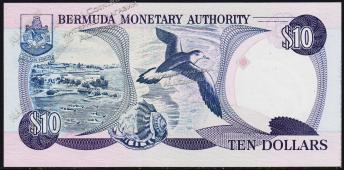 Бермуды 10 долларов 1993г. P.42а - UNC - Бермуды 10 долларов 1993г. P.42а - UNC