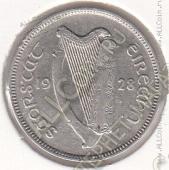 34-83 Ирландия 6 пенсов 1928г. КМ # 5никель 4,54гр. 20,8мм - 34-83 Ирландия 6 пенсов 1928г. КМ # 5никель 4,54гр. 20,8мм