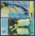 Антарктика 1 доллар 2011г. UNC /100 лет Южному Полюсу/*