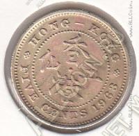 30-28 Гонконг 5 центов 1963г. КМ # 29.1 никель-латунь 2,5гр. 16,5мм