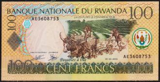 Руанда 100 франков 2003г. P.29а - UNC - Руанда 100 франков 2003г. P.29а - UNC