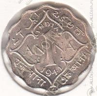 31-92 Индия 1 анна 1941 г. КМ # 537 медно-никелевая