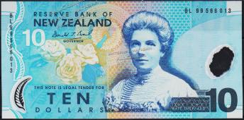 Новая Зеландия 10 долларов 1999г. P.186a - UNC - Новая Зеландия 10 долларов 1999г. P.186a - UNC