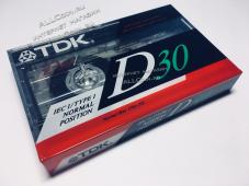 Аудио Кассета TDK D 30 1990 год.  / США / - Аудио Кассета TDK D 30 1990 год.  / США /