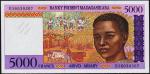 Мадагаскар 5000 франков (1000 ариари) 1994г. P.78a - UNC