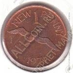 4-114 Гернси 1 новый пенни 1971 г. KM# 21 Бронза 3,55 гр. 20,3 мм. 
