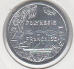 Французская Полинезия 2 франка 2011г. КМ#10 UNC Алюминий 2,3гр. 27мм. (арт529)