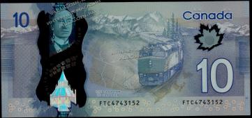 Канада 10 долларов 2013г. P.107 UNC - Канада 10 долларов 2013г. P.107 UNC