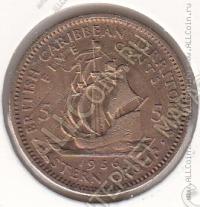 22-132 Восточные Карибы 5 центов 1956г. КМ # 4 некель-латунь 5,0гр. 21мм