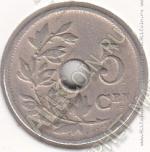24-48 Бельгия 5 сентим 1906г. КМ # 55 медно-никелевая 2,5гр. 19мм 