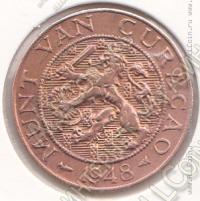 30-118 Кюрасао 2 1/2 цента 1948г. КМ # 42 бронза 4,0гр. 23,4мм
