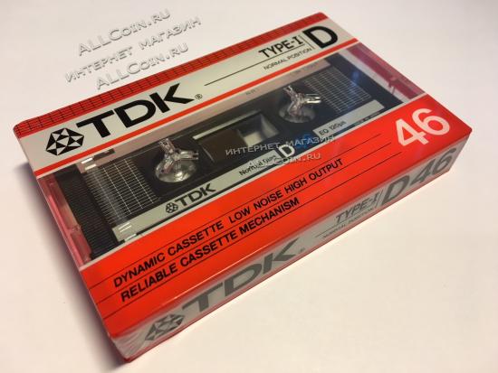 Аудио Кассета TDK D 46 1986 год.  / Япония / Новая. Запечатанная. Из Блока.