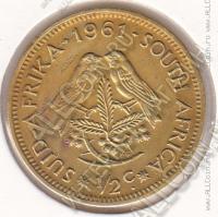9-134 Южная Африка 1/2 цента 1961г КМ # 56 латунь 5,6гр.