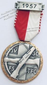 #468 Швейцария спорт Медаль Знаки. Награда. 1957 год.
