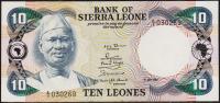 Банкнота Сьерра-Леоне 10 леоне 01.07.1980 года. P.8а -  UNC