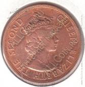 4-162 Восточные Карибы 2 цента 1955 г. KM# 3 Бронза 9,55 гр. 30,5 мм.  - 4-162 Восточные Карибы 2 цента 1955 г. KM# 3 Бронза 9,55 гр. 30,5 мм. 