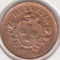 27-113 Швейцария 1 раппен 1931г. 