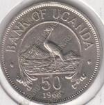2-167 Уганда 50 центов 1966 г. KM# 4 медно-никелевая
