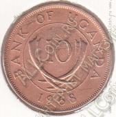 25-97 Уганда 10 центов 1968г. КМ # 2 бронза 5,0гр. 24,5мм - 25-97 Уганда 10 центов 1968г. КМ # 2 бронза 5,0гр. 24,5мм