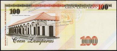 Банкнота Гондурас 100 лемпир 2014 года. P.NEW - UNC - Банкнота Гондурас 100 лемпир 2014 года. P.NEW - UNC