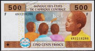 Экваториальная Гвинея 500 франков 2002г. P.506F - UNC - Экваториальная Гвинея 500 франков 2002г. P.506F - UNC