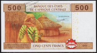 Экваториальная Гвинея 500 франков 2002г. P.506F - UNC - Экваториальная Гвинея 500 франков 2002г. P.506F - UNC