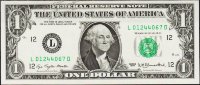 Банкнота США 1 доллар 1977 года. Р.462а - UNC "L" L-D