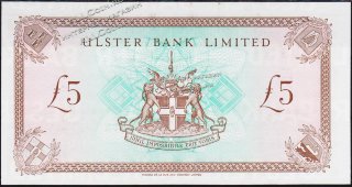 Банкнота Ирландия Северная 5 фунтов 1992 года. P.331в(1) - UNC - Банкнота Ирландия Северная 5 фунтов 1992 года. P.331в(1) - UNC