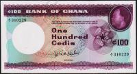 Банкнота Гана 100 седи 1965 года. P.9 UNC