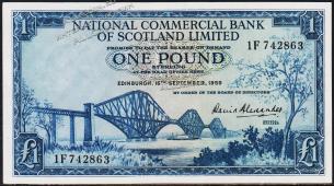 Шотландия 1 фунт 1959г. P.265 АUNC - Шотландия 1 фунт 1959г. P.265 АUNC