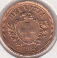 27-116 Швейцария 1 раппен 1932г. 