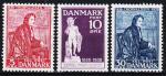 Дания 3 марки п/с 1946г. Uni #265-67 MNH OG** (10-19)