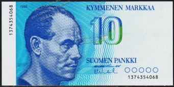 Финляндия 10 марок 1986г. P.113(1) - UNC - Финляндия 10 марок 1986г. P.113(1) - UNC