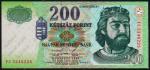 Венгрия 200 форинтов 1998г. P.178 UNC
