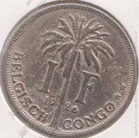 6-90 Бельгийское Конго 1 франк 1926г. KM# 21 медно-никелевая 10,0гр 28,9мм