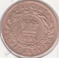 19-24 Ньюфаундленд 1 цент 1894г. KM# 1 бронза
