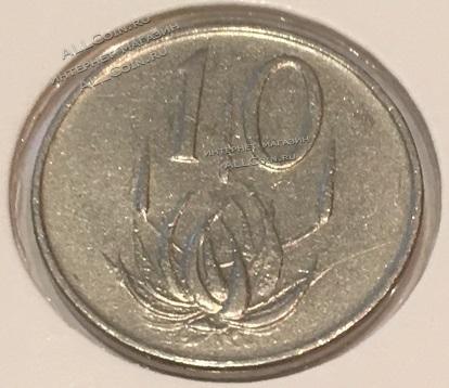 #H3-28 Южная Африка 10 центов 1965г. Медь Никель. UNC. 