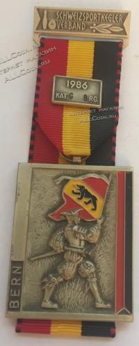 #163 Швейцария спорт Медаль Знаки 