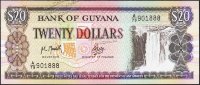 Банкнота Гайана 20 долларов 1989 года. P.27в - UNC