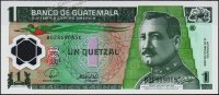 Банкнота Гватемала 1 кетцаль 2008 года. P.115а - UNC