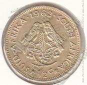 30-30 Южная Африка 1/2 цента 1962г. КМ # 56 латунь  5,6гр. - 30-30 Южная Африка 1/2 цента 1962г. КМ # 56 латунь  5,6гр.