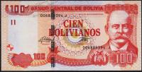 Банкнота Боливия 100 боливиано 1986(2016) года. P.246 UNC "J"