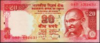 Банкнота Индия 20 рупий 2013 года. P.103d - UNC "E"