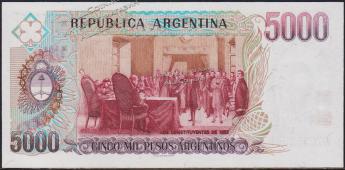 Аргентина 5000 песо аргентино 1984-85г. P.318 UNC "В" - Аргентина 5000 песо аргентино 1984-85г. P.318 UNC "В"
