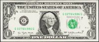 Банкнота США 1 доллар 1977 года. Р.462а - UNC "G" G-G