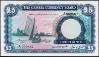 Гамбия 5 фунтов 1965-70г. P.3 UNC